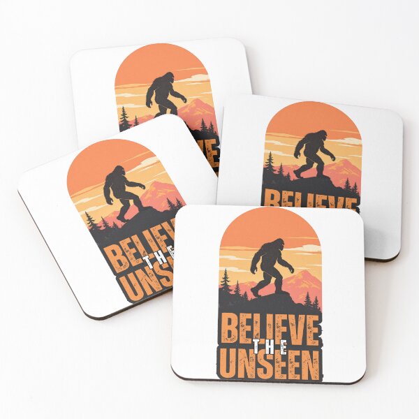 Item preview, Believe The Unseen Bigfoot Retro Sunset Outdoors Camping Hiking Shirt designed and sold by BellabdO.