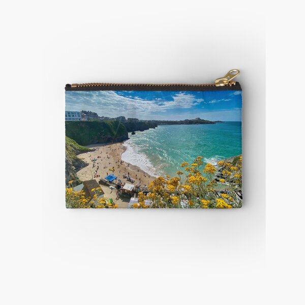 Item preview, Newquay Cornwall Beach Wildflowers Coastal Landscape Photography designed and sold by leonwoods.