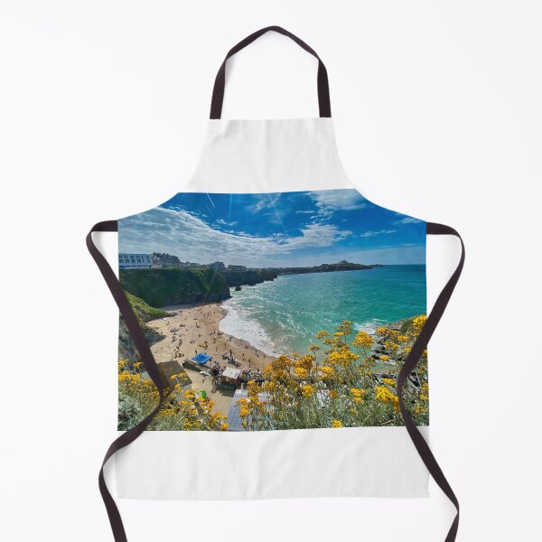 Item preview, Newquay Cornwall Beach Wildflowers Coastal Landscape Photography designed and sold by leonwoods.