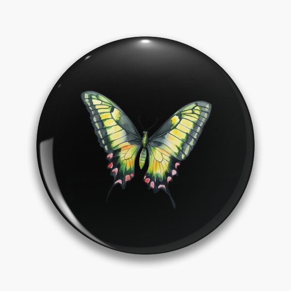 Item preview, Vibrant Butterfly on Black Background designed and sold by jierrfan.