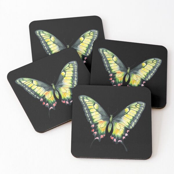 Item preview, Vibrant Butterfly on Black Background designed and sold by jierrfan.
