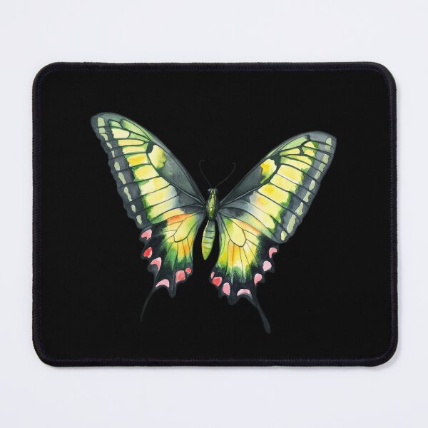 Item preview, Vibrant Butterfly on Black Background designed and sold by jierrfan.