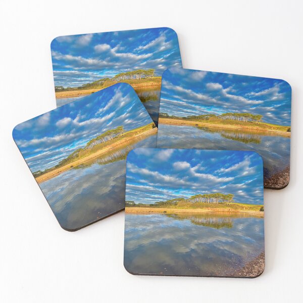 Item preview, Budleigh Salterton Pine Trees River Otter Coastal Landscape Photography designed and sold by leonwoods.