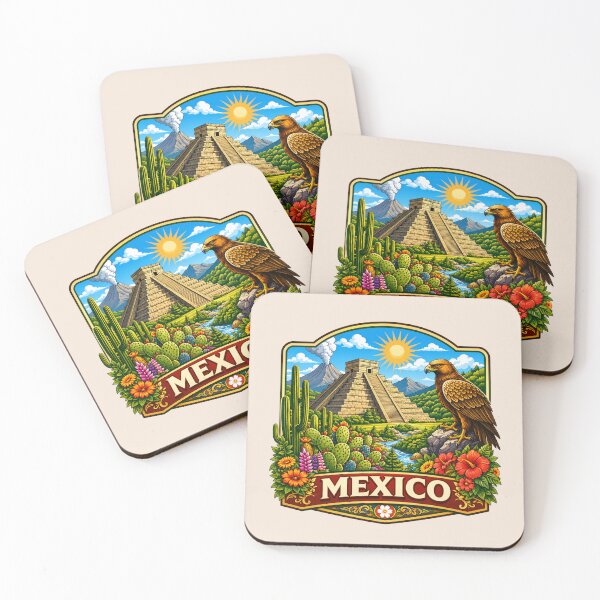 Item preview, Mexico - Chichén Itza Pyramid and Eagle designed and sold by Myra365Art.