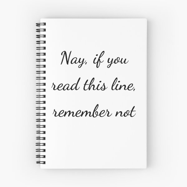Item preview, “Nay, if you read this line, remember not” - handwriting black designed and sold by ariksworld.