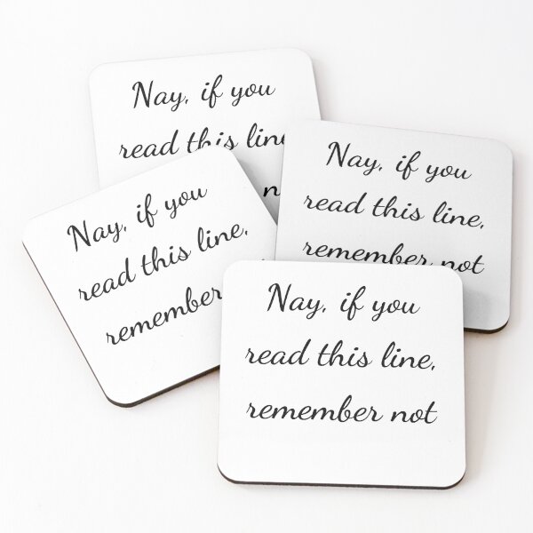 Item preview, “Nay, if you read this line, remember not” - handwriting black designed and sold by ariksworld.