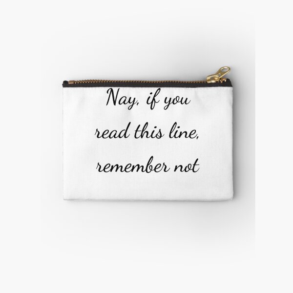 Item preview, “Nay, if you read this line, remember not” - handwriting black designed and sold by ariksworld.