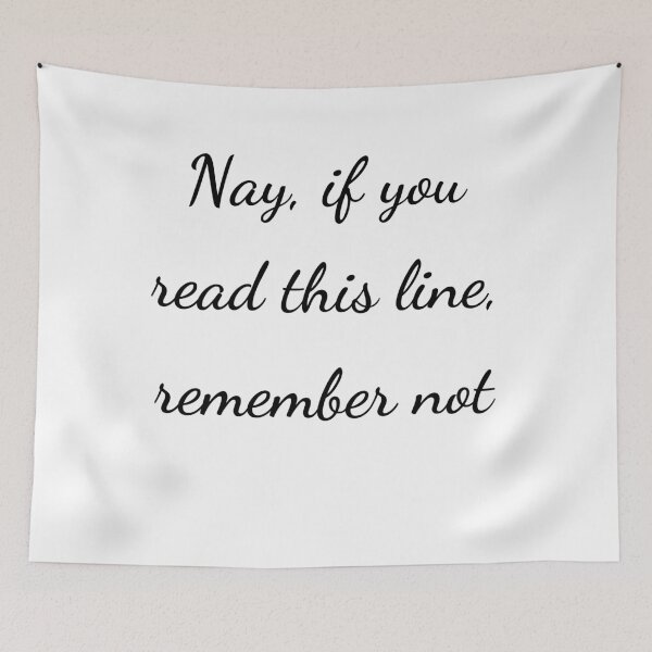 Item preview, “Nay, if you read this line, remember not” - handwriting black designed and sold by ariksworld.