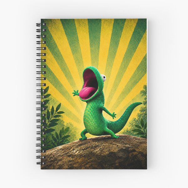 Item preview, Funny Green Lizard Retro Jungle designed and sold by NordenPosters.