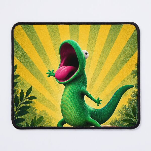 Item preview, Funny Green Lizard Retro Jungle designed and sold by NordenPosters.