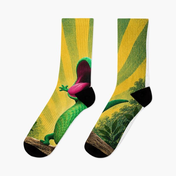 Item preview, Funny Green Lizard Retro Jungle designed and sold by NordenPosters.