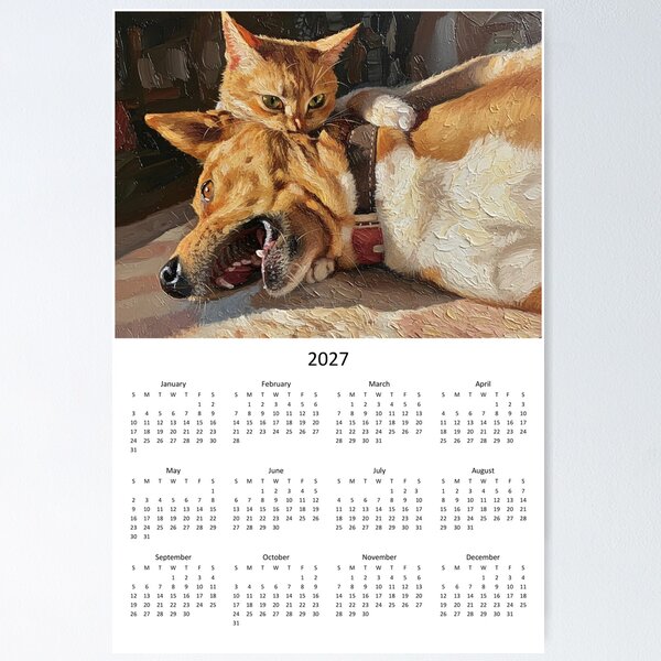 Item preview, 2027 Funny Cat Calendar VII designed and sold by Yaremchuk.