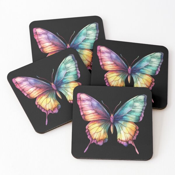 Item preview, Colorful Butterfly on Black designed and sold by jierrfan.