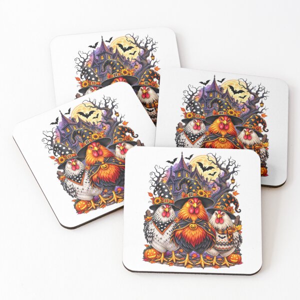 Item preview, Haunted Chicken Halloween Shirt – Spooky Witch Hens in Haunted House Scene designed and sold by Ayden World.