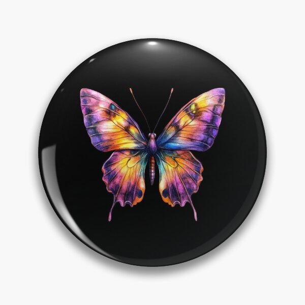 Item preview, Vibrant Butterfly on Black Background designed and sold by jierrfan.