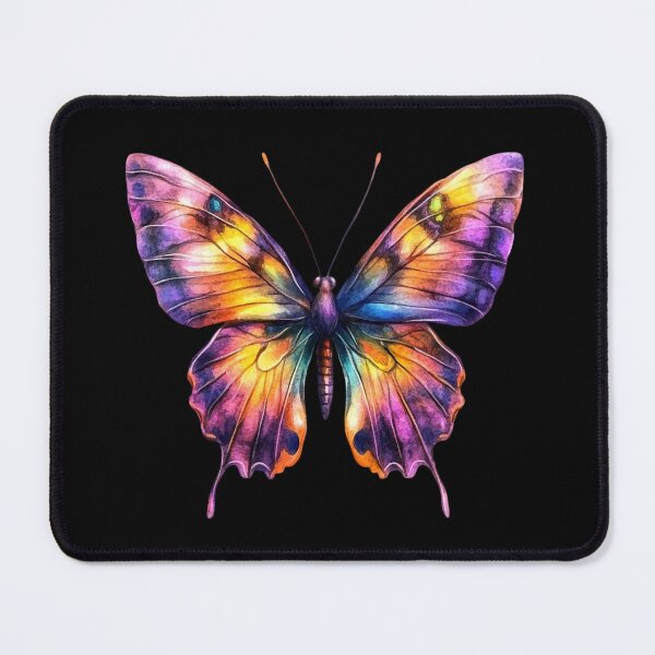 Item preview, Vibrant Butterfly on Black Background designed and sold by jierrfan.