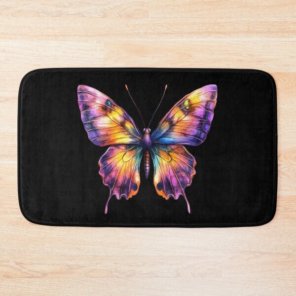 Item preview, Vibrant Butterfly on Black Background designed and sold by jierrfan.
