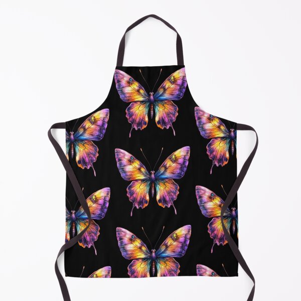 Item preview, Vibrant Butterfly on Black Background designed and sold by jierrfan.
