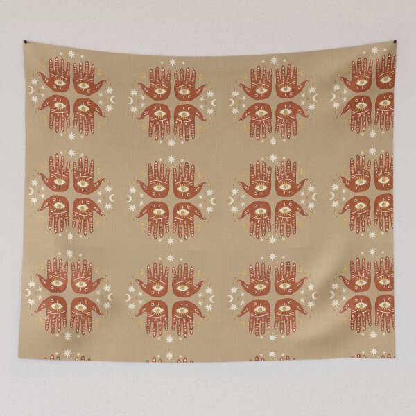 Item preview, Mystic Hands - Boho Seamless Halloween Pattern designed and sold by inkaylindesign.