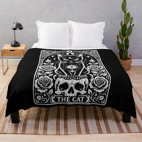 Item preview, Mystical black cat with roses and skull design halloween designed and sold by rafaeltto.