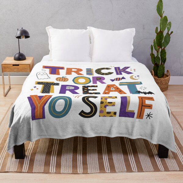 Item preview, Trick or Treat Yo Self Halloween Typography designed and sold by Tafa_Design.