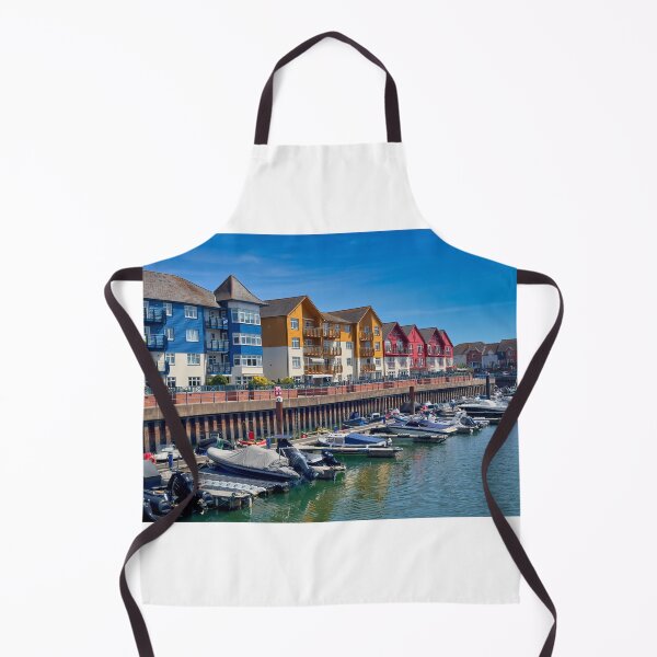Item preview, Exmouth Marina Colorful Waterfront Buildings Devon Coastal Photography designed and sold by leonwoods.
