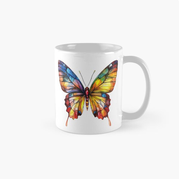 Item preview, Colorful Butterfly on White Background designed and sold by jierrfan.