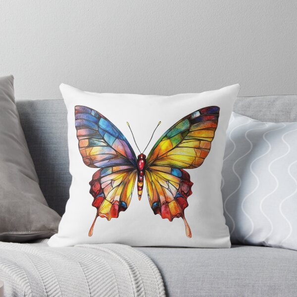 Item preview, Colorful Butterfly on White Background designed and sold by jierrfan.