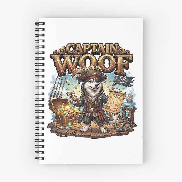Item preview, Pirate Dog Husky Treasure Adventure Art designed and sold by pradeepvisuals.