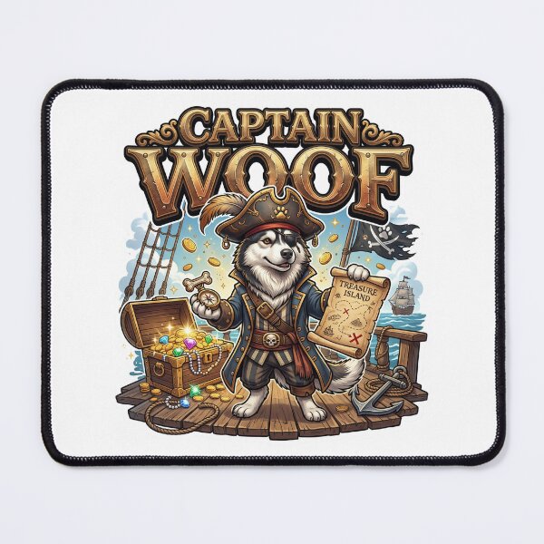 Item preview, Pirate Dog Husky Treasure Adventure Art designed and sold by pradeepvisuals.