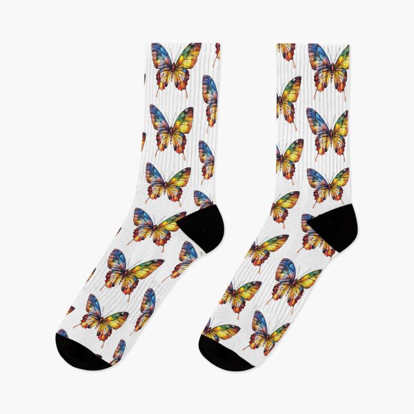 Item preview, Colorful Butterfly on White Background designed and sold by jierrfan.