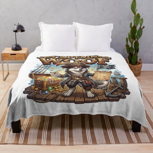 Item preview, Pirate Dog Husky Treasure Adventure Art designed and sold by pradeepvisuals.
