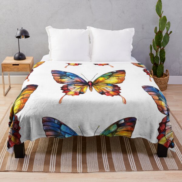Item preview, Colorful Butterfly on White Background designed and sold by jierrfan.