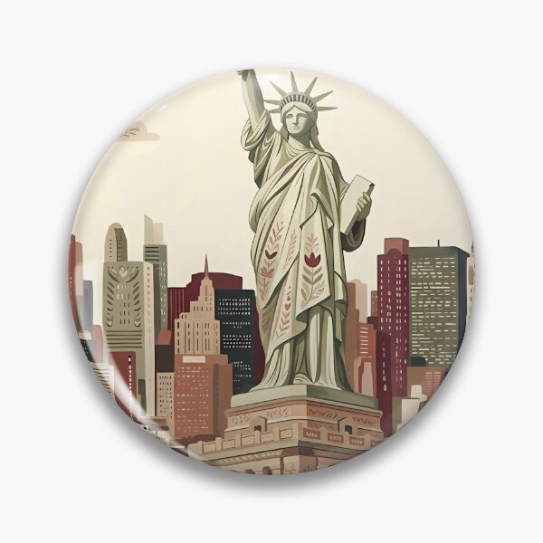 Item preview, Statue of Liberty Boho Wall Art, NYC Skyline Earth Tone Poster, Botanical Statue of Liberty Print, Vintage Whimsical New York Canvas, NYC Travel Gift designed and sold by Arch & Avenue.