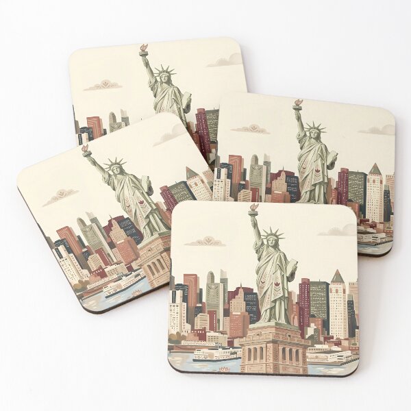 Item preview, Statue of Liberty Boho Wall Art, NYC Skyline Earth Tone Poster, Botanical Statue of Liberty Print, Vintage Whimsical New York Canvas, NYC Travel Gift designed and sold by Arch & Avenue.