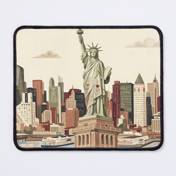 Item preview, Statue of Liberty Boho Wall Art, NYC Skyline Earth Tone Poster, Botanical Statue of Liberty Print, Vintage Whimsical New York Canvas, NYC Travel Gift designed and sold by Arch & Avenue.
