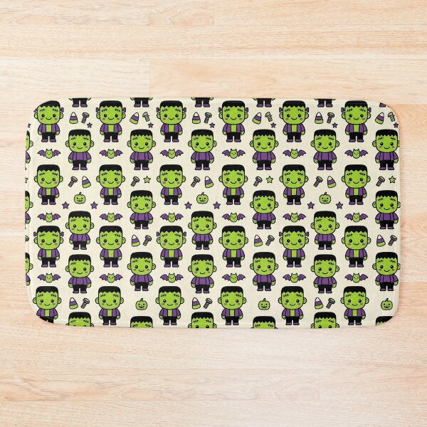 Item preview, Frankie Friends - Cute Kawaii Seamless Halloween Pattern designed and sold by inkaylindesign.