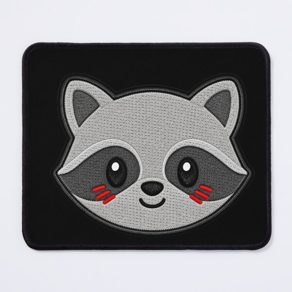 Item preview, Kawaii Raccoon Embroidery Patch Illustration designed and sold by ColorSplash123.