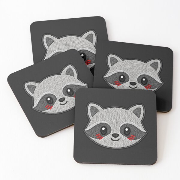 Item preview, Kawaii Raccoon Embroidery Patch Illustration designed and sold by ColorSplash123.