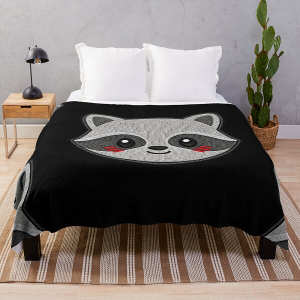 Item preview, Kawaii Raccoon Embroidery Patch Illustration designed and sold by ColorSplash123.