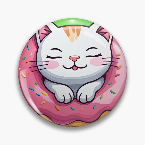 Artikelvorschau, Niedliches Katzen-Donut-Cartoon-Kawaii-Tier-T-Shirt entworfen und verkauft von designerbhai009.