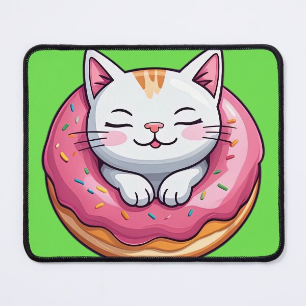 Item preview, Cute Cat Donut Cartoon Kawaii Animal T-Shirt designed and sold by designerbhai009.
