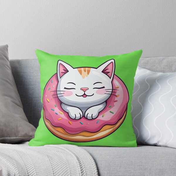Item preview, Cute Cat Donut Cartoon Kawaii Animal T-Shirt designed and sold by designerbhai009.