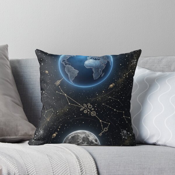 Item preview, Celestial Earth & Moon – Mystical Constellation Map Space Art Print – Astrology Wall Decor designed and sold by @SHINTOSARTSTORE.
