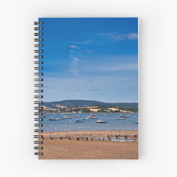 Item preview, Exmouth Estuary Beach Boats Devon Coastal Landscape Photography designed and sold by leonwoods.