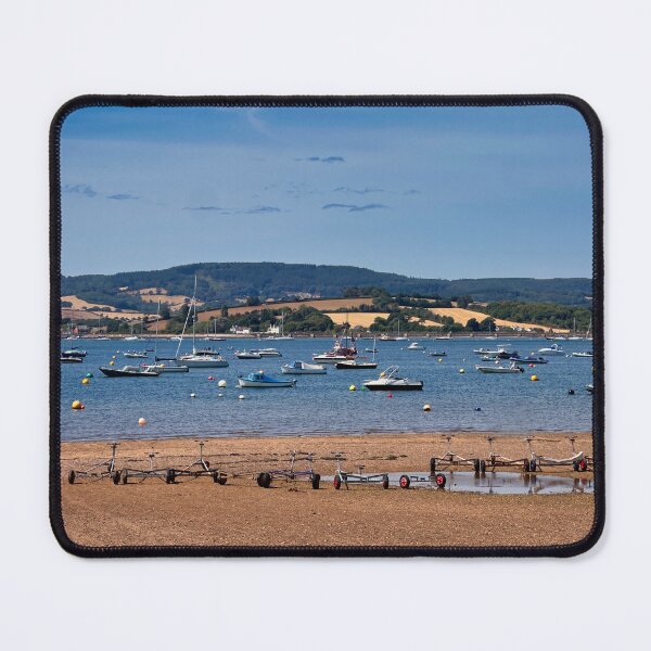 Item preview, Exmouth Estuary Beach Boats Devon Coastal Landscape Photography designed and sold by leonwoods.