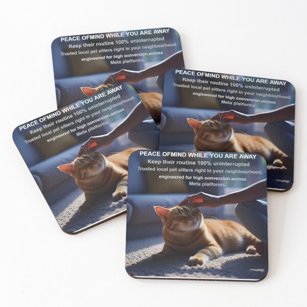 Item preview, Peace of Mind Pet Sitter Poster: Twilight Cat Lap Meditation Canvas designed and sold by Creative-RE.