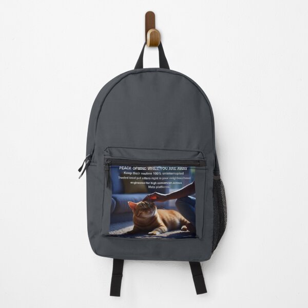 Item preview, Peace of Mind Pet Sitter Poster: Twilight Cat Lap Meditation Canvas designed and sold by Creative-RE.