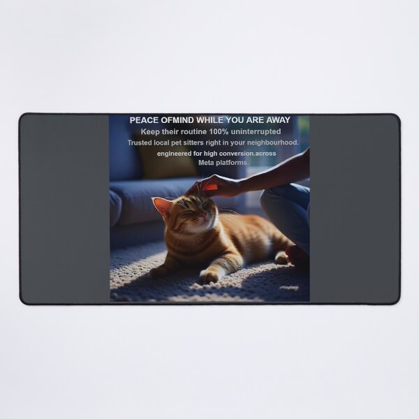 Item preview, Peace of Mind Pet Sitter Poster: Twilight Cat Lap Meditation Canvas designed and sold by Creative-RE.