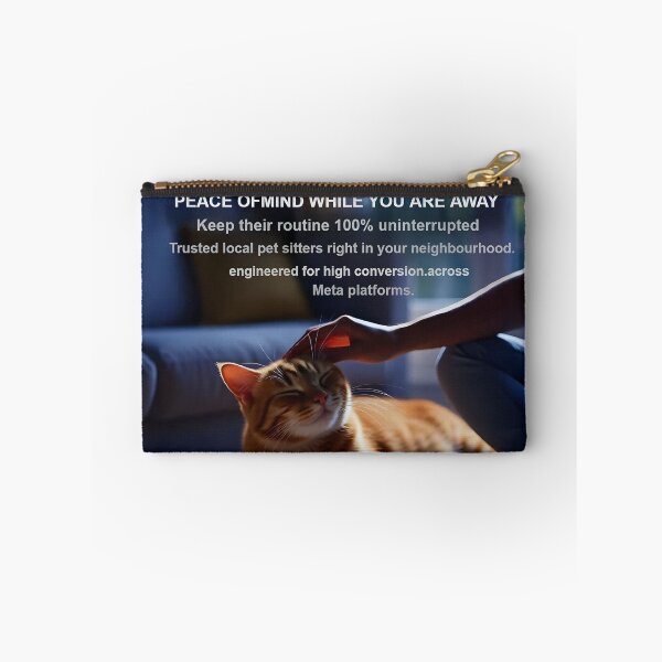 Item preview, Peace of Mind Pet Sitter Poster: Twilight Cat Lap Meditation Canvas designed and sold by Creative-RE.